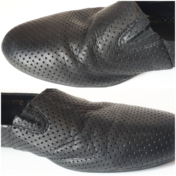 Hibou Leather Perforated High Cut Round Flat Shoe - Picture 6 of 13